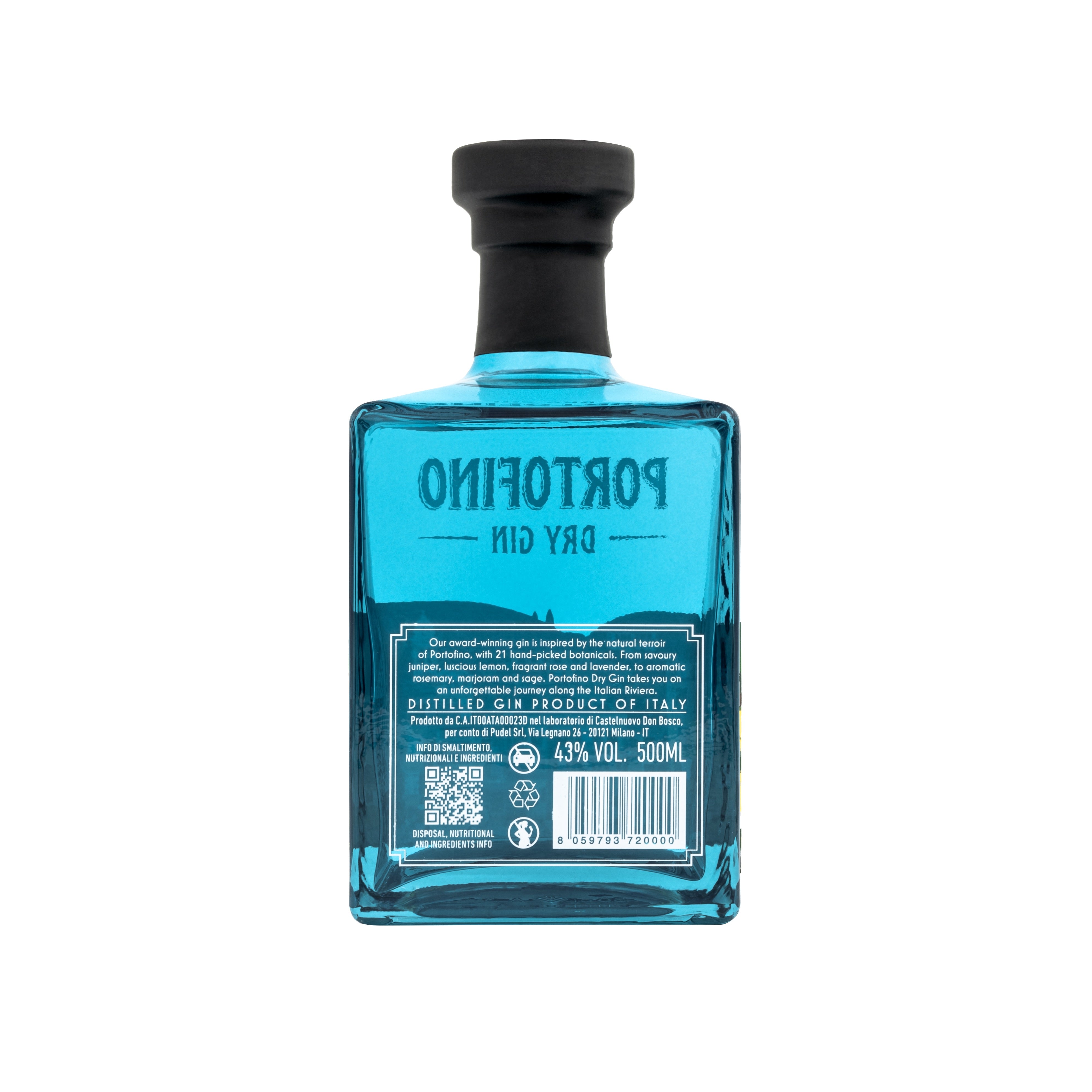 Portofino Dry Gin gin 500 ml al limone