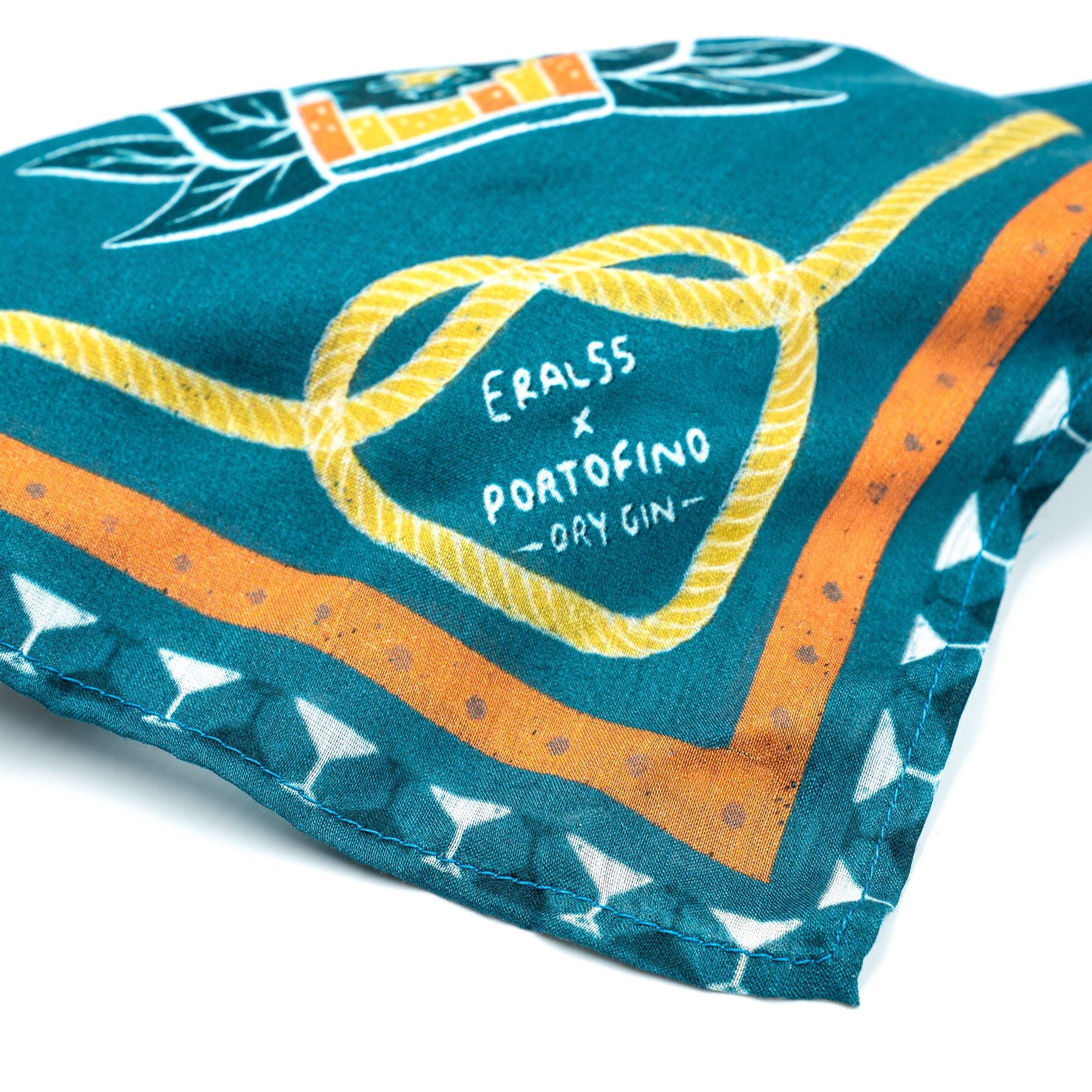 Portofino Gin ERAL 55 Foulard Seta e Cotone 60x60 cm