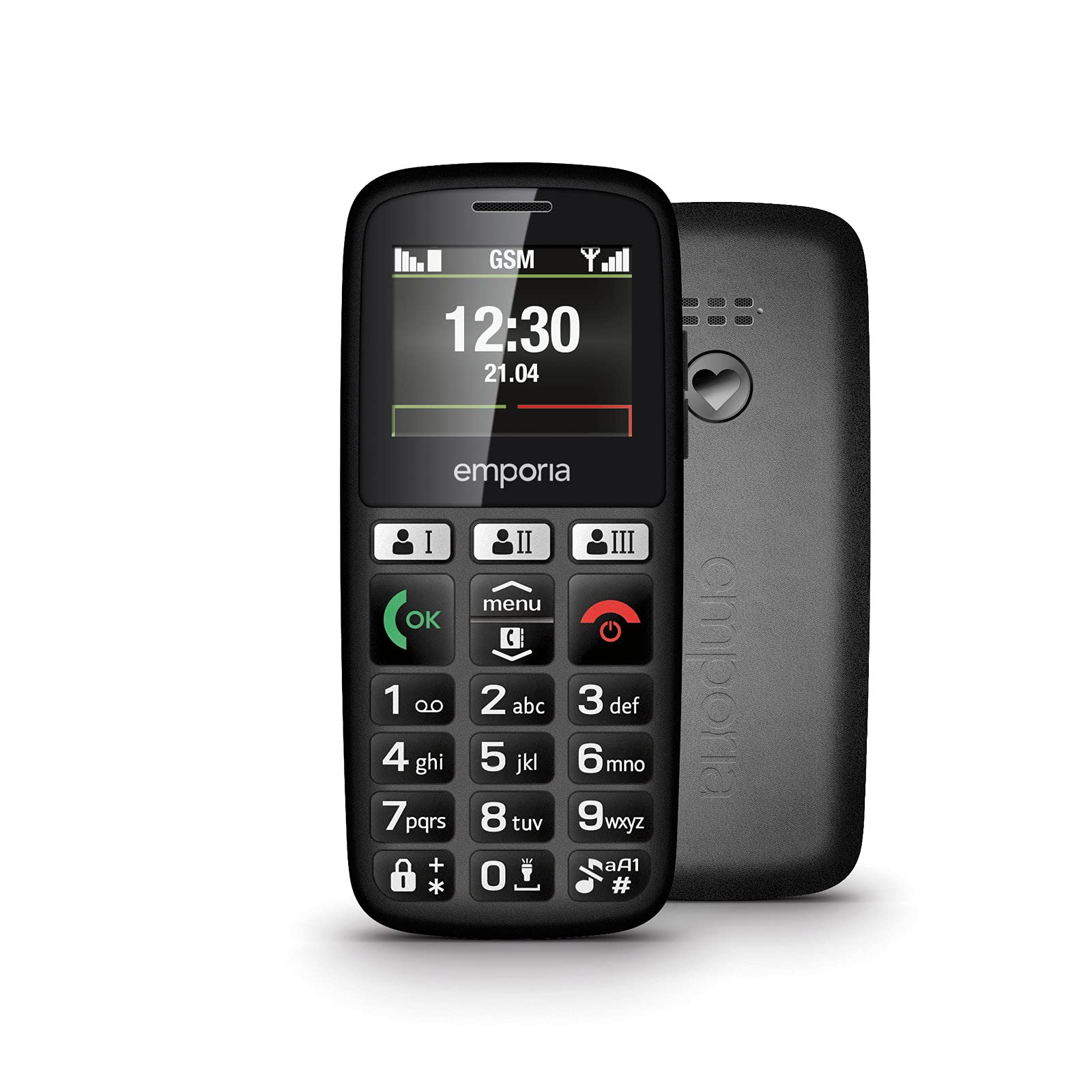 Emporia Happy Telefono per anziani nero Bluetooth tasto SOS