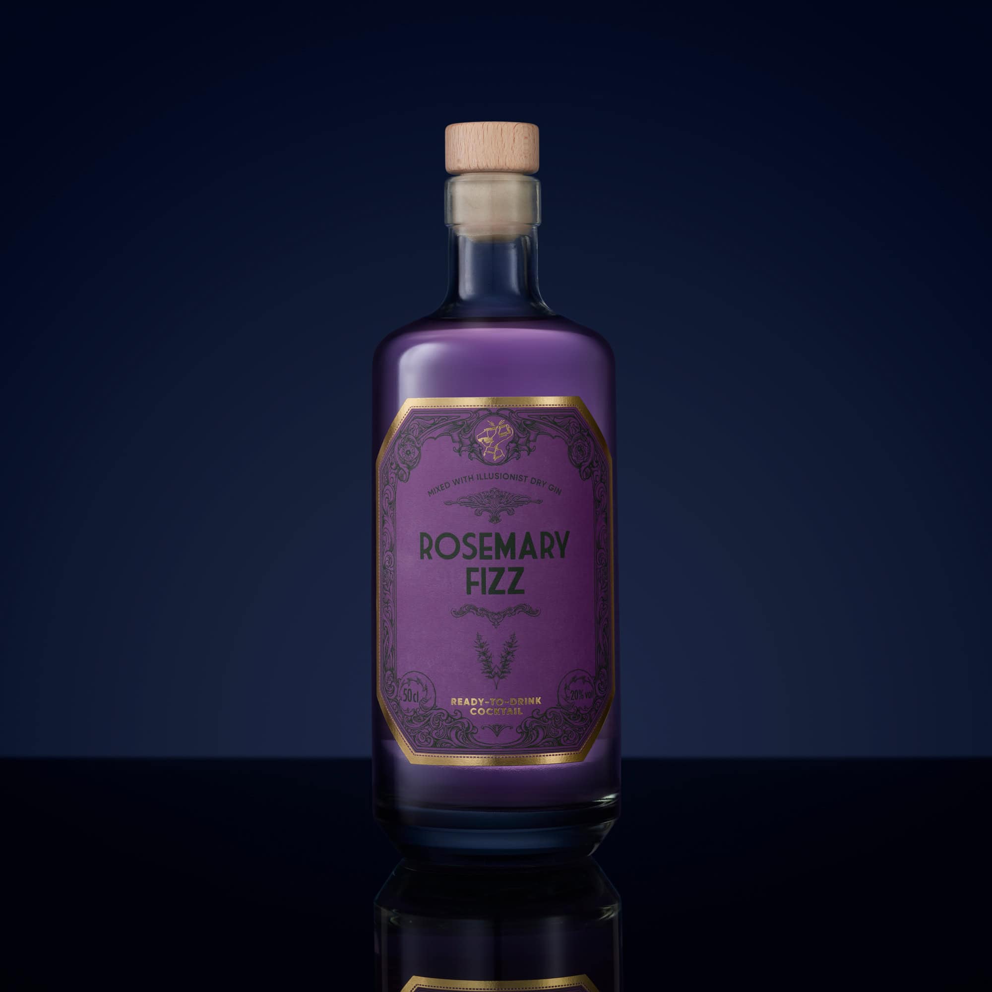 The Illusionist Rosemary Fizz RTD Cocktail Gin 50cl Limone
