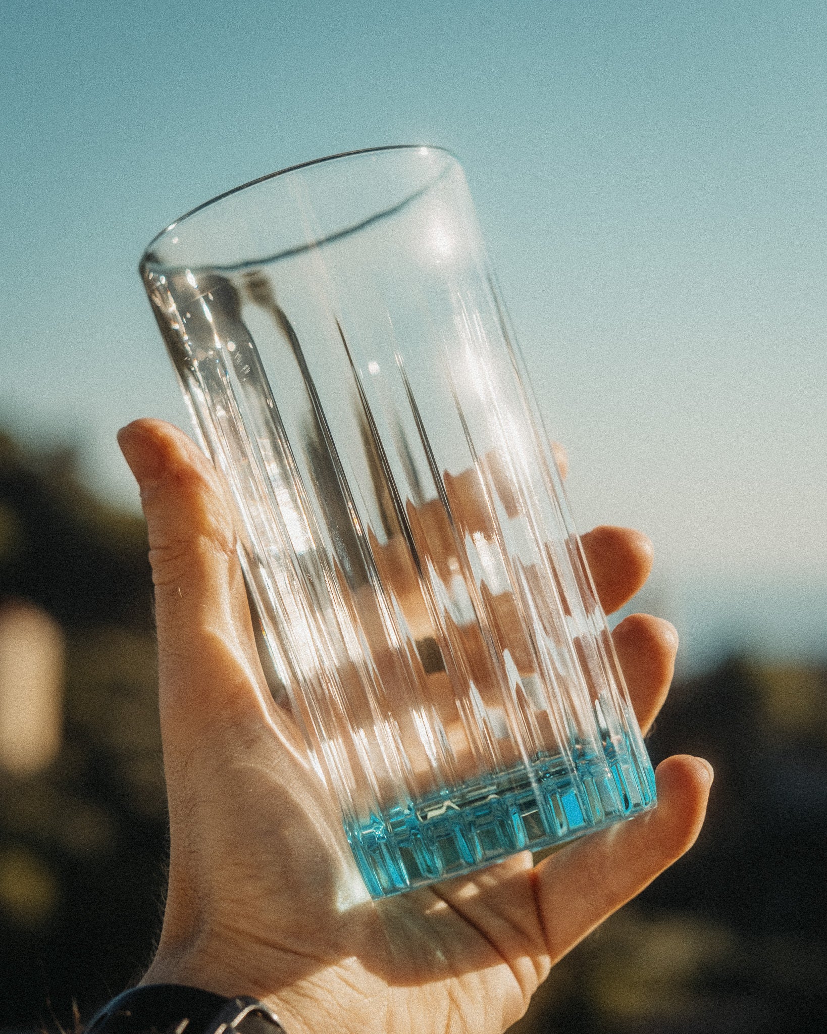 Portofino Lifestyle Glass Tumbler set 6 bicchieri blu