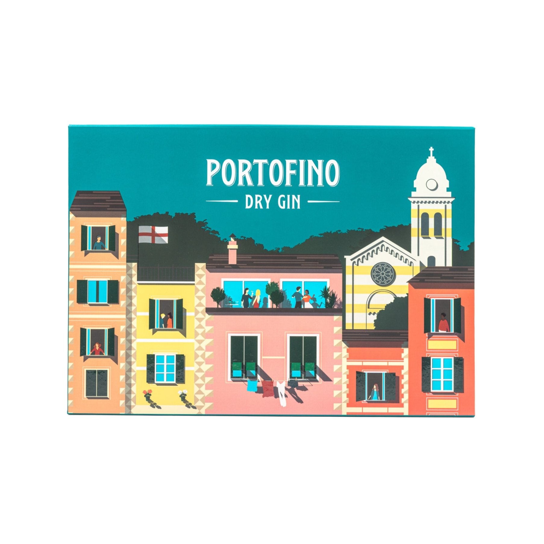 Portofino Gin Bundle Dry Gin 500 ml con 2 Bicchieri Regalo