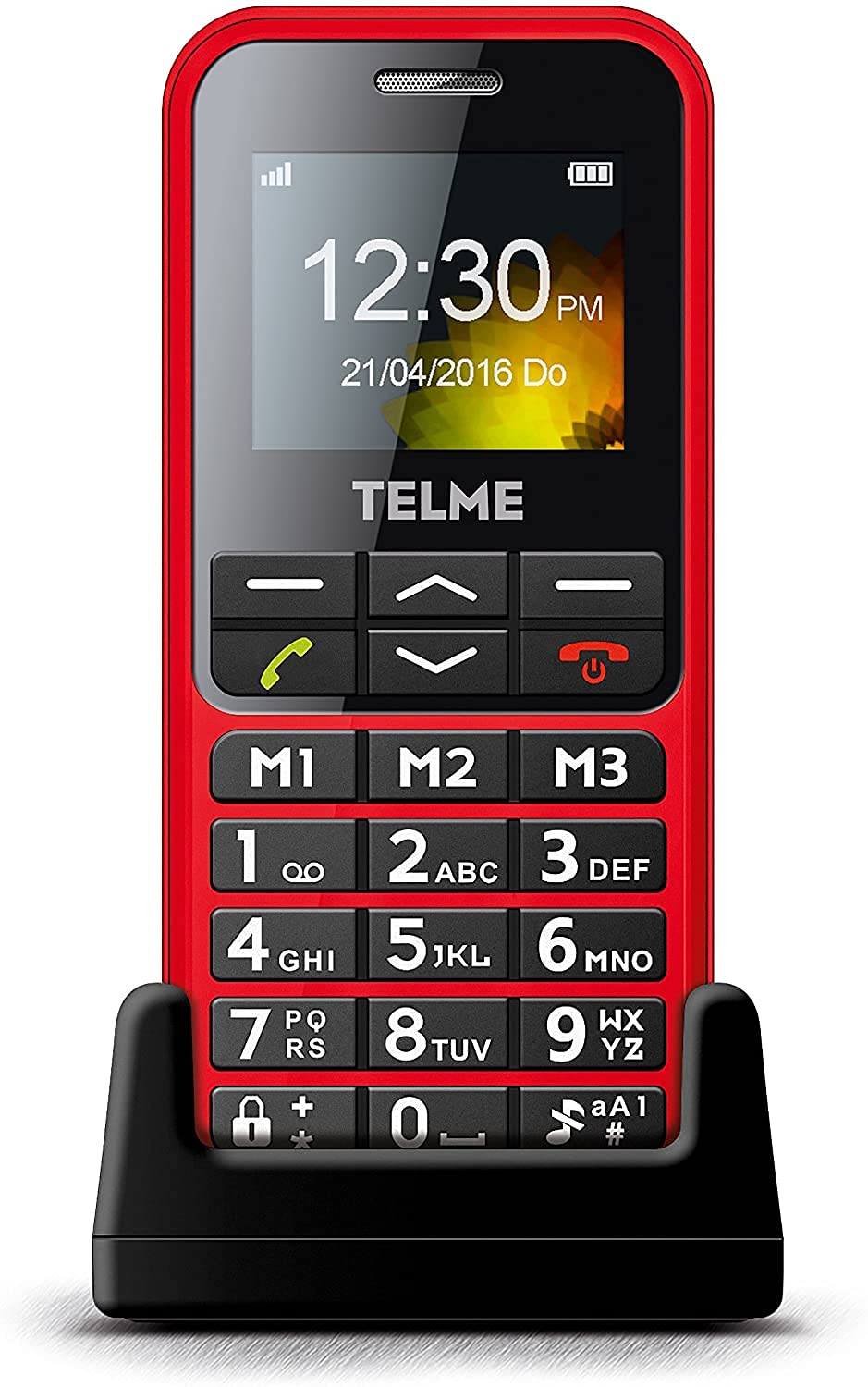 Emporia Telme C151 cellulare per anziani rosso tasti grandi