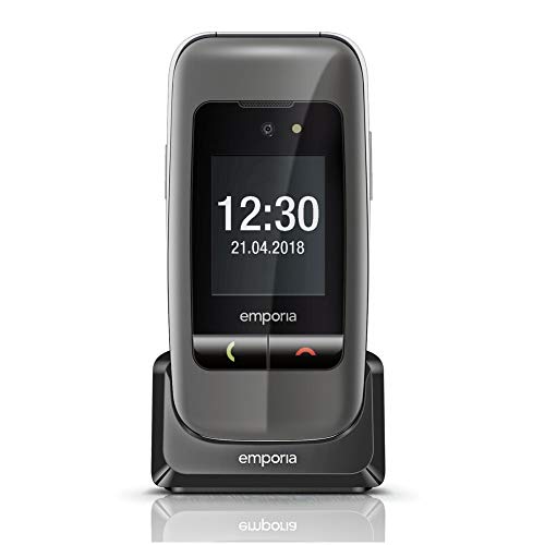EmporiaOne telefono conchiglia grigio tasti grandi SOS