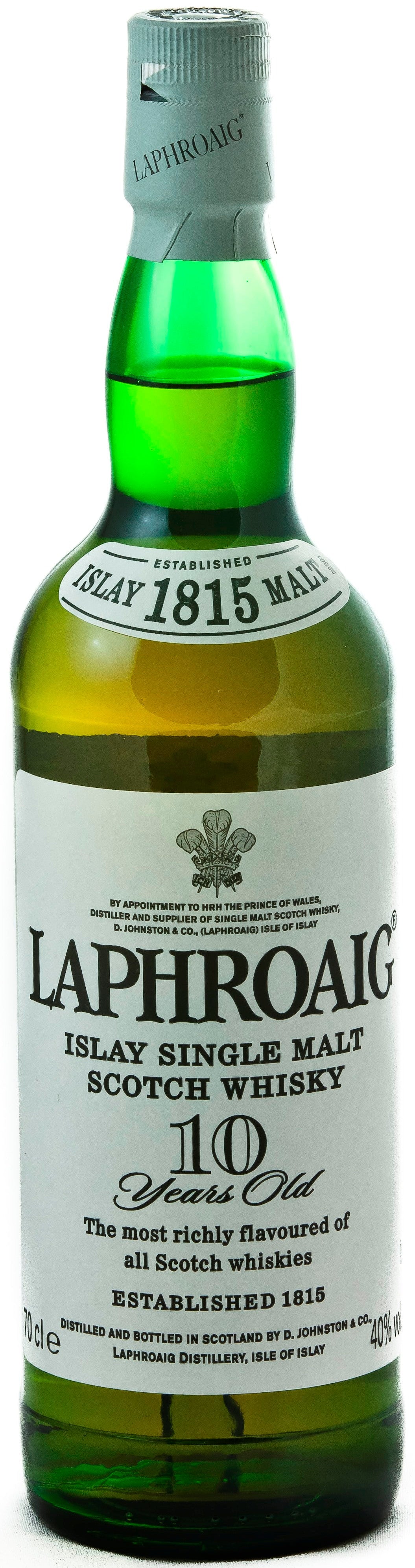 Laphroaig 10 Anni Single Malt Whisky Scozzese Torbato Islay