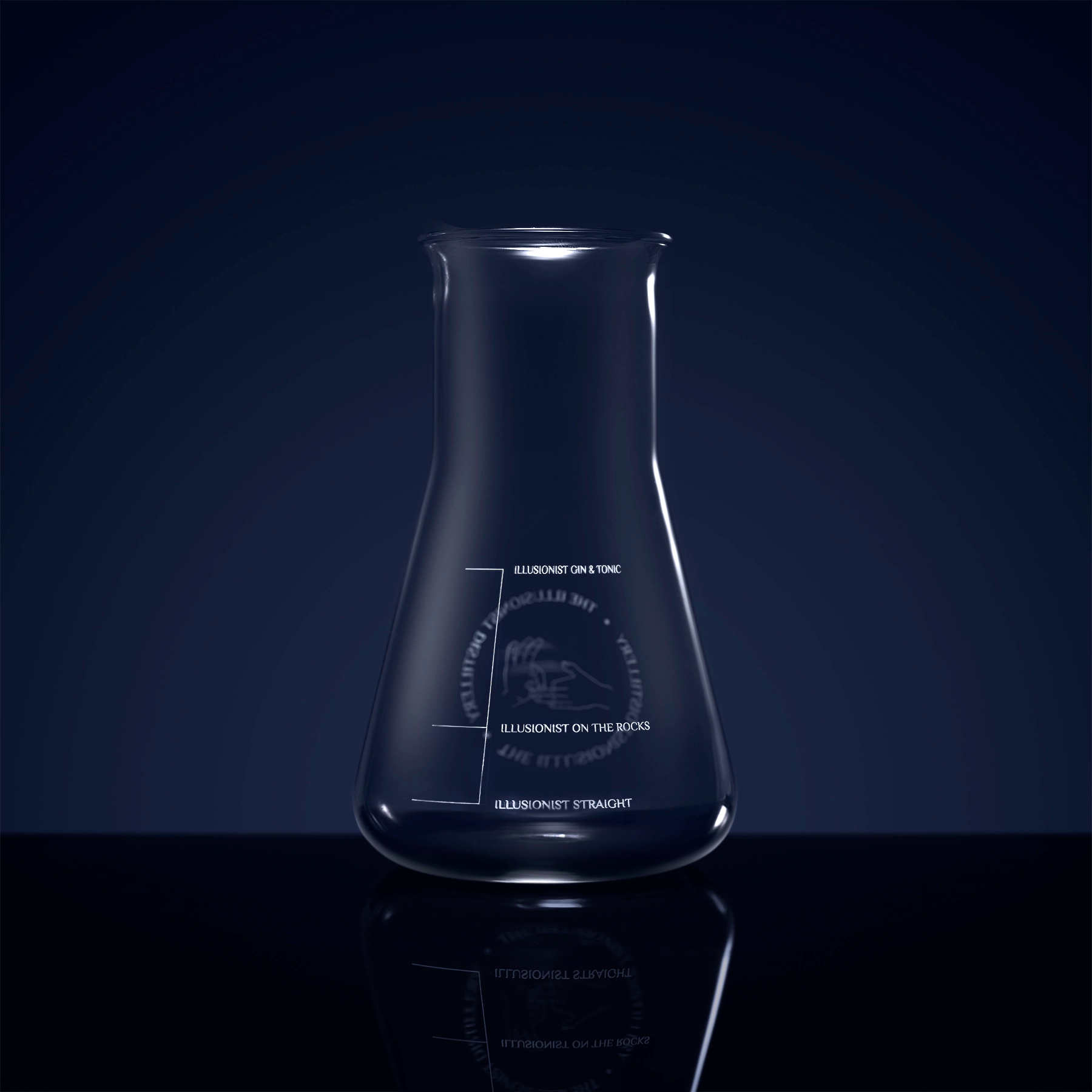 The Illusionist Dry Gin set 6x500ml + 6 bicchieri floreale