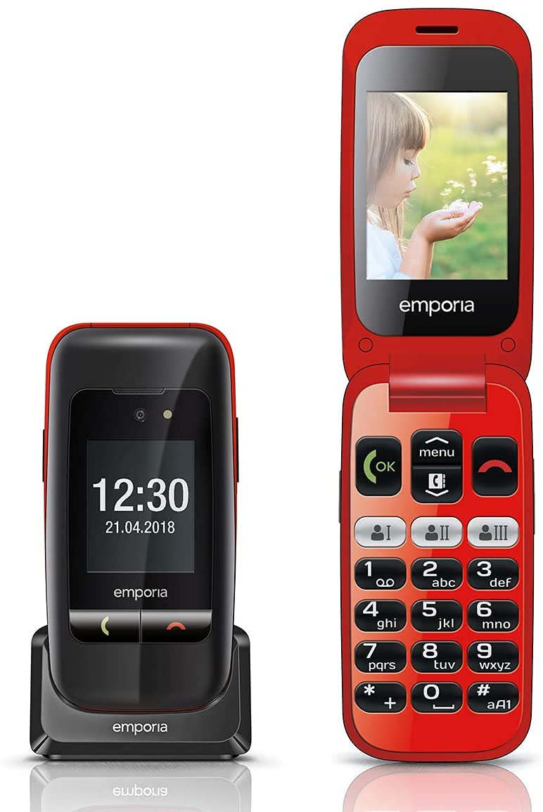 Emporia ONE Telefono Conchiglia per Anziani Space Grey Tasto SOS