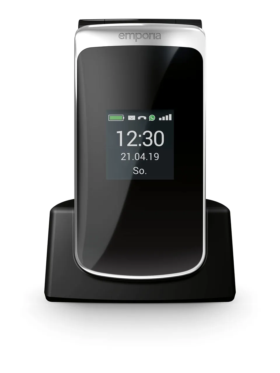 Emporia TOUCHsmart Smartphone per Anziani Nero 4G WhatsApp SOS