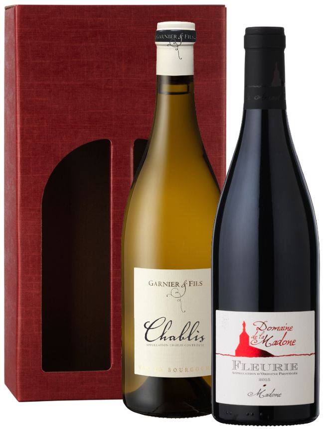 The French Connection Cofanetto Vino 2 Bottiglie Legno