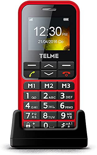 Emporia Telme C151 cellulare per anziani rosso tasti grandi