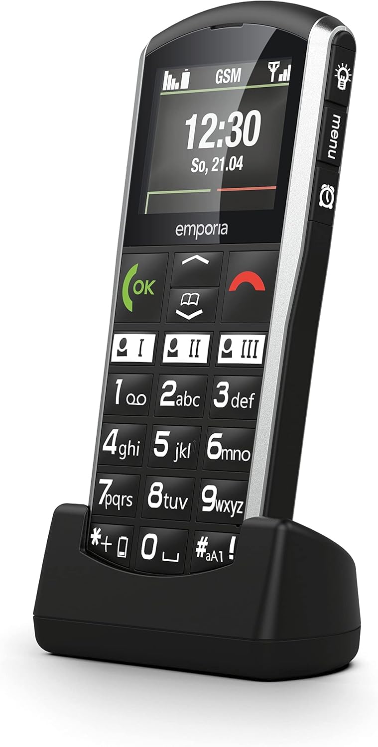 Emporia SIMPLICITY 4G Cellulare per Anziani Nero Tasti Grandi