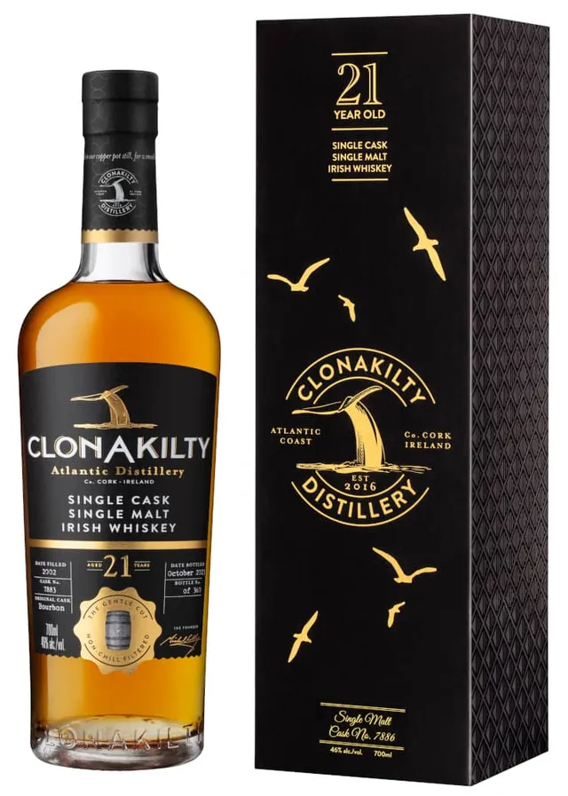 Clonakilty 21 Anni Single Malt Whiskey Irlandese Vaniglia