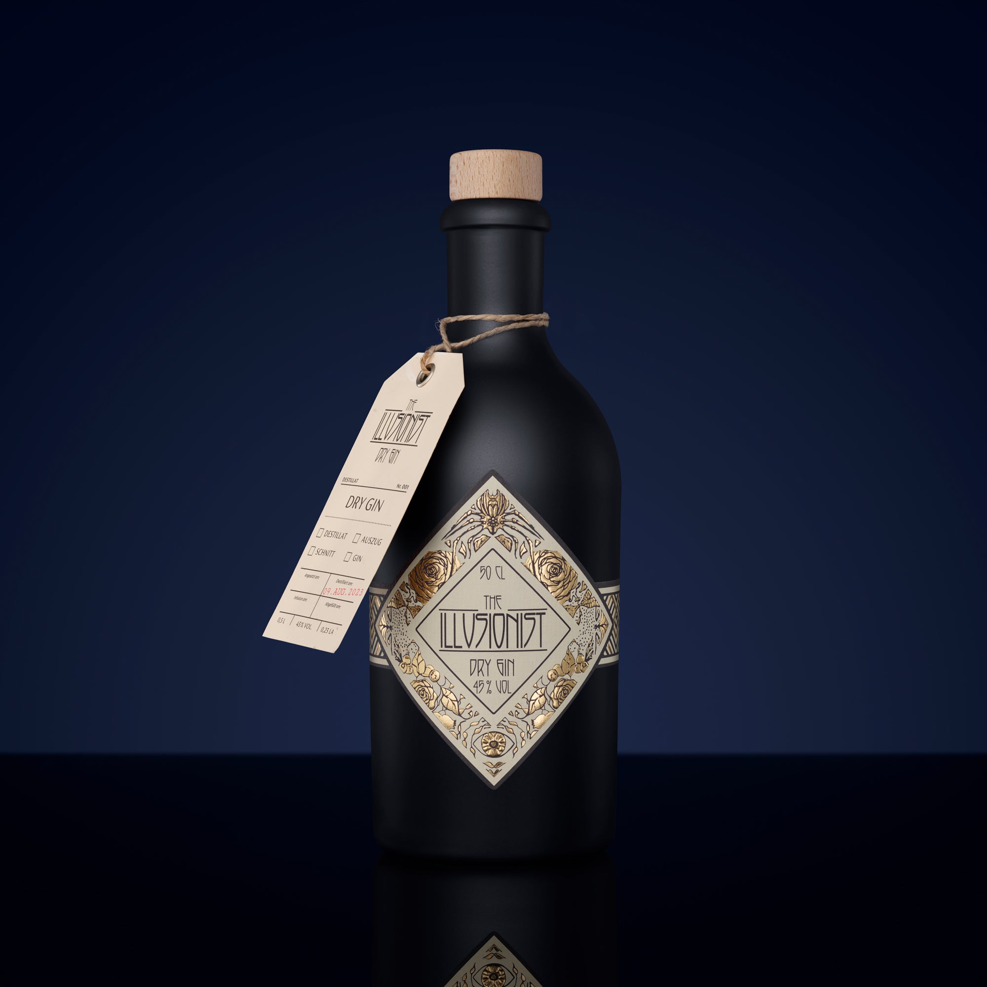 The Illusionist Dry Gin 6x500ml con Cannucce Vetro Floreale