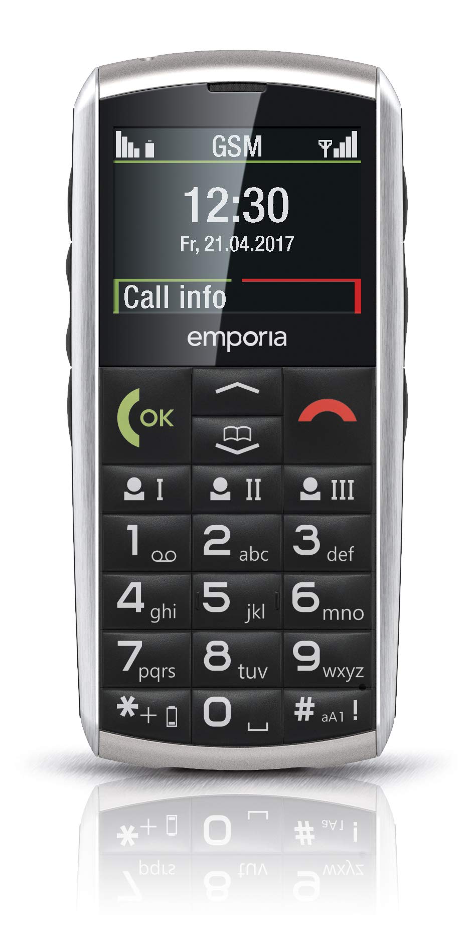 Emporia Classic telefono per anziani nero 2" SOS base ricarica
