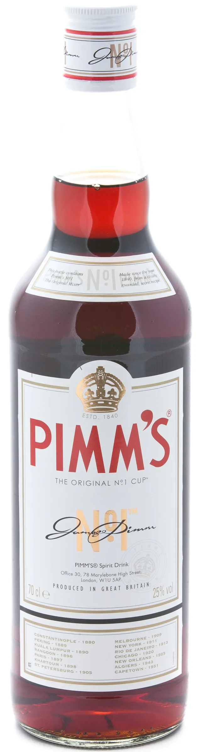 Pimm's No.1 liquore al gin fruit cup bottiglia
