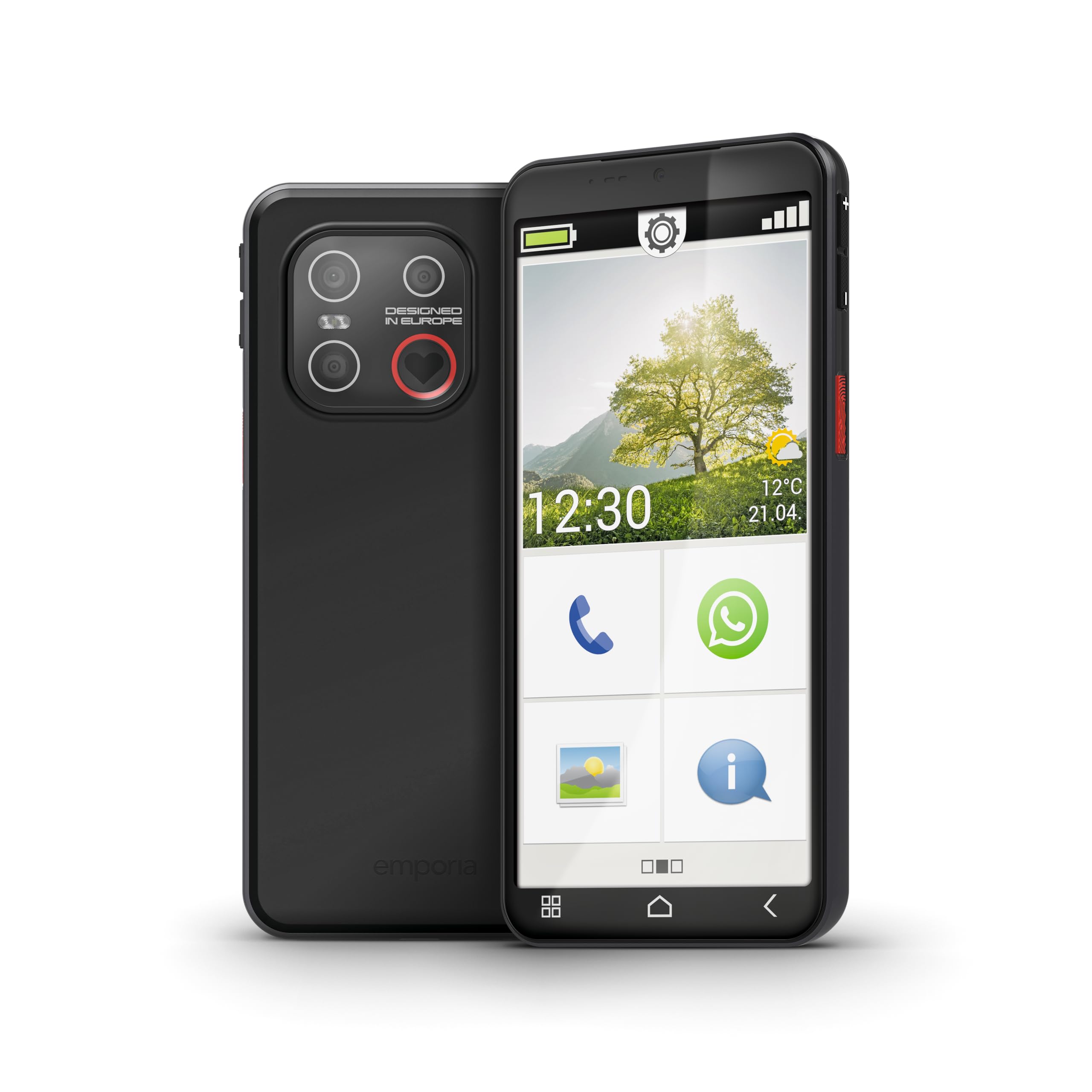 Emporia SMART.7MINI Smartphone 5,4" Nero 128GB Tasto SOS