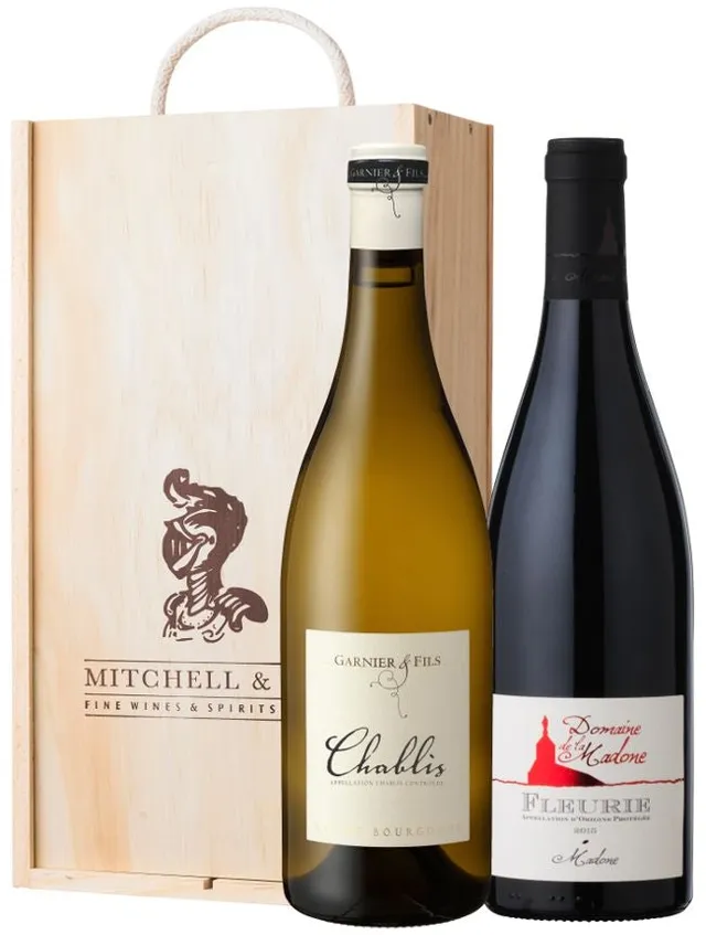 The French Connection Cofanetto Vino 2 Bottiglie Legno