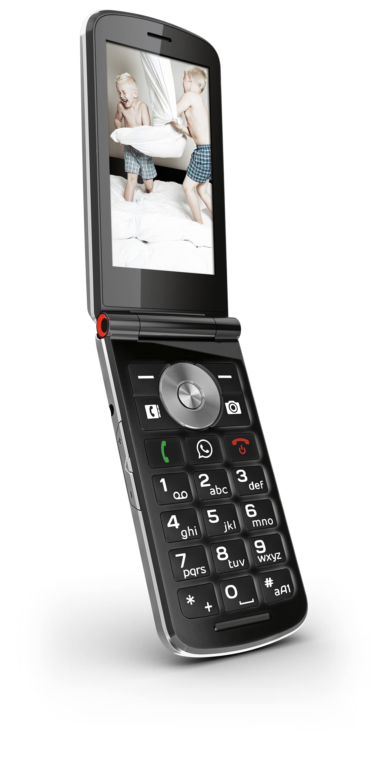 Emporia TOUCHsmart Smartphone per Anziani Nero 4G WhatsApp SOS
