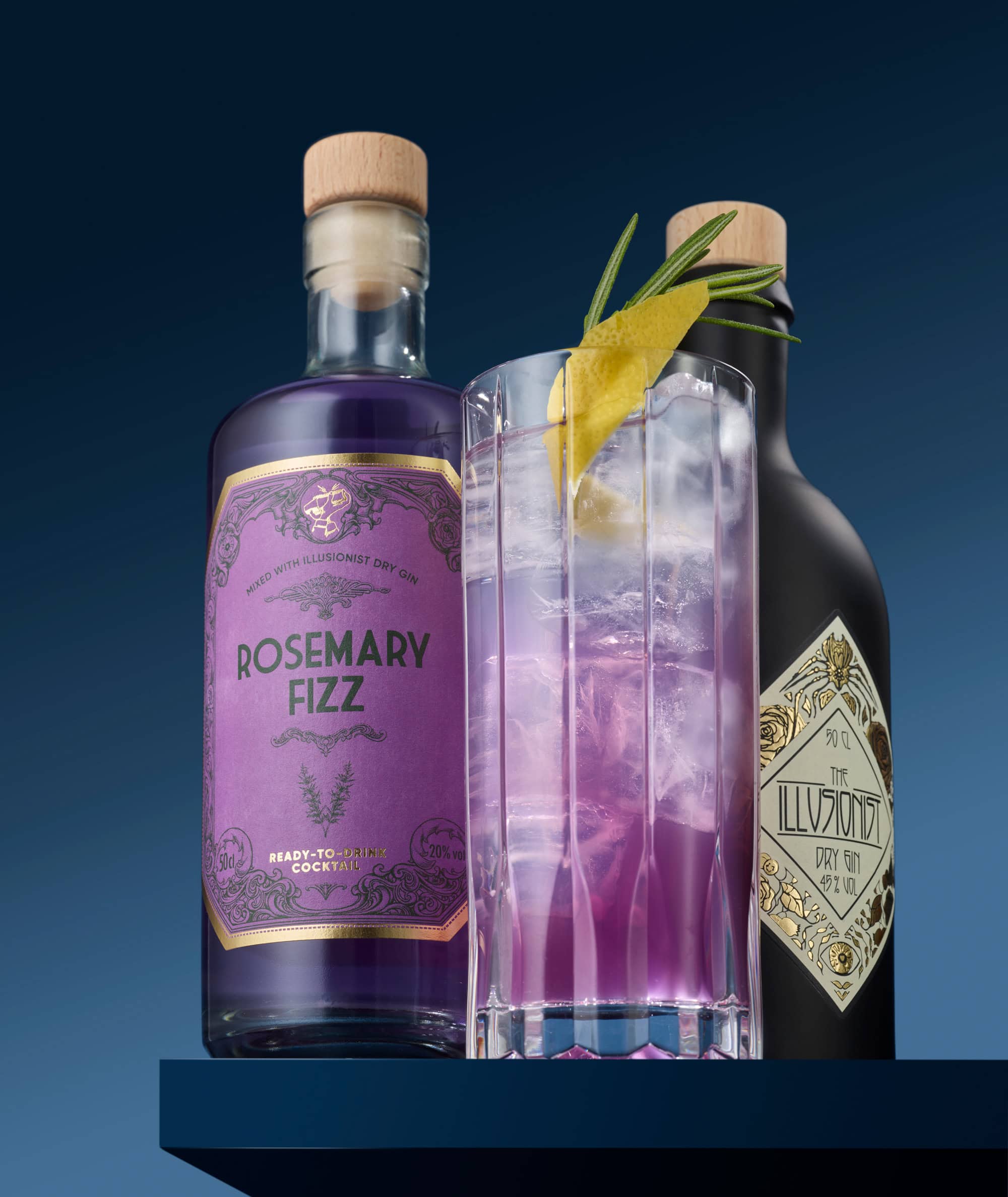 The Illusionist Ready-to-Drink Collection Dry Gin e Rosemary Fizz cocktail 2x50cl