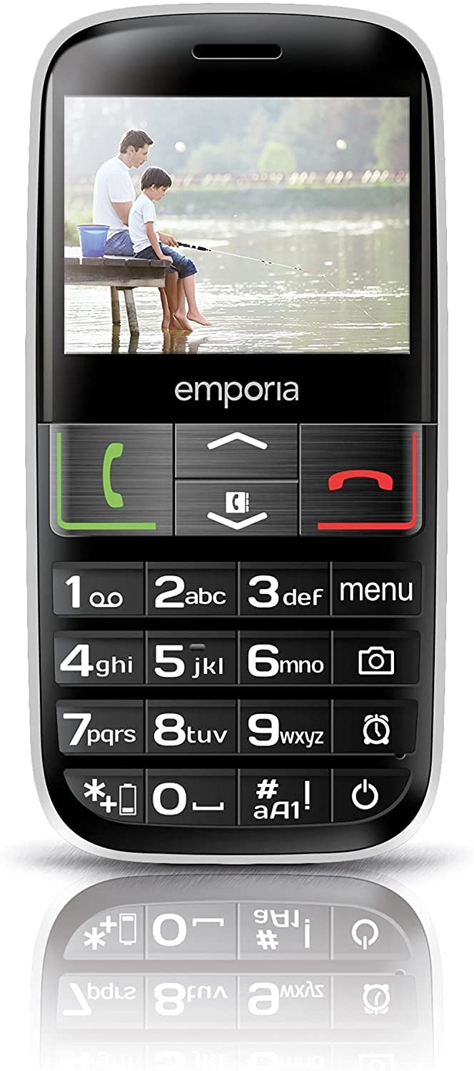 Emporia Euphoria Telefono per Anziani Nero con Tasto SOS