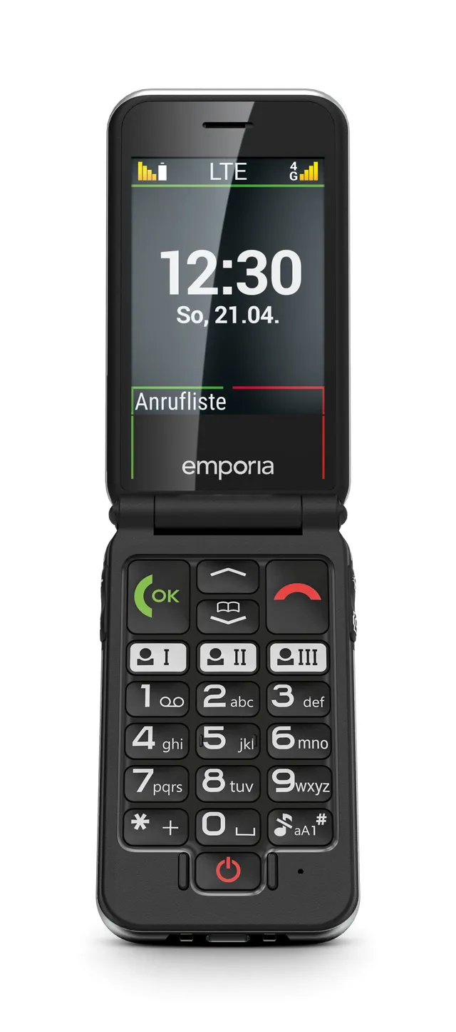 Emporia JOY-LTE Telefono Conchiglia 4G Rosso Display 2,8"