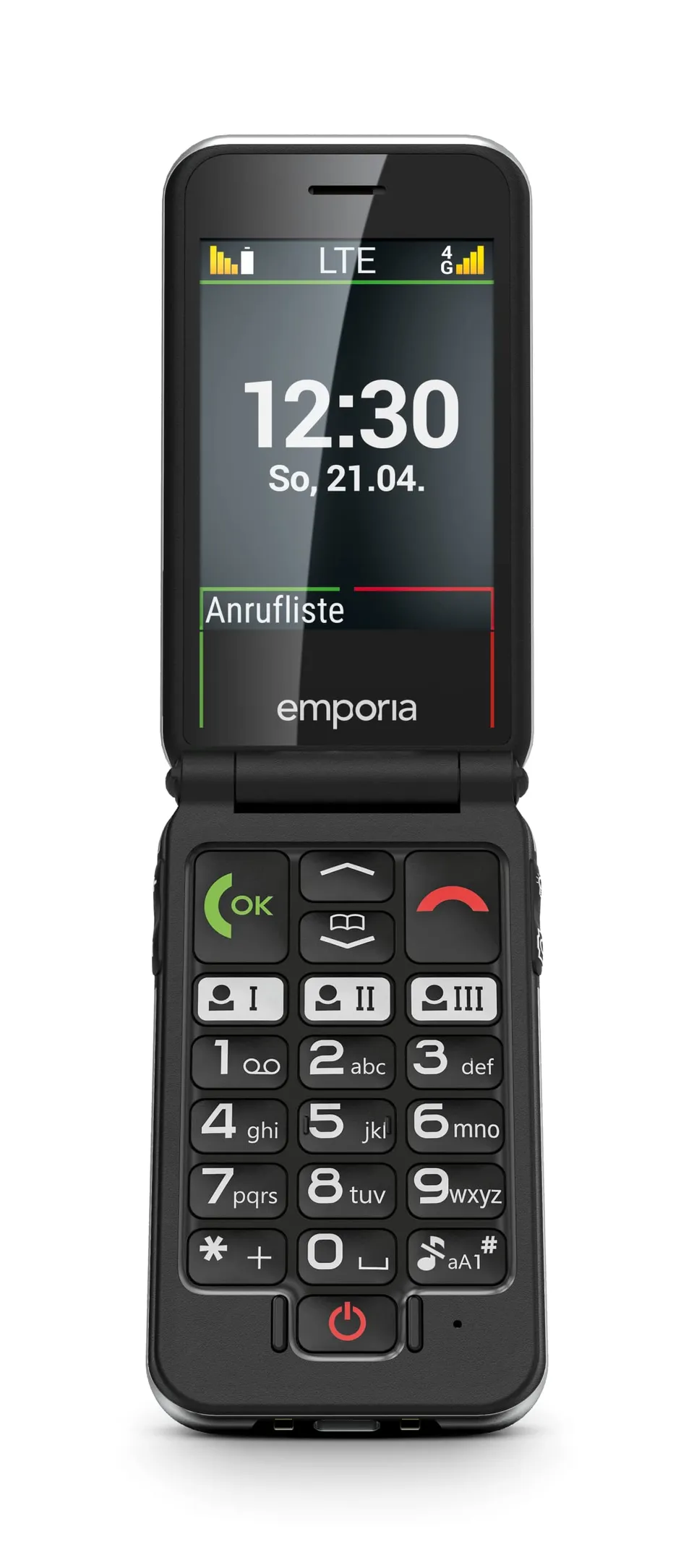 Emporia JOY-LTE Telefono Conchiglia 4G Rosso Display 2,8"