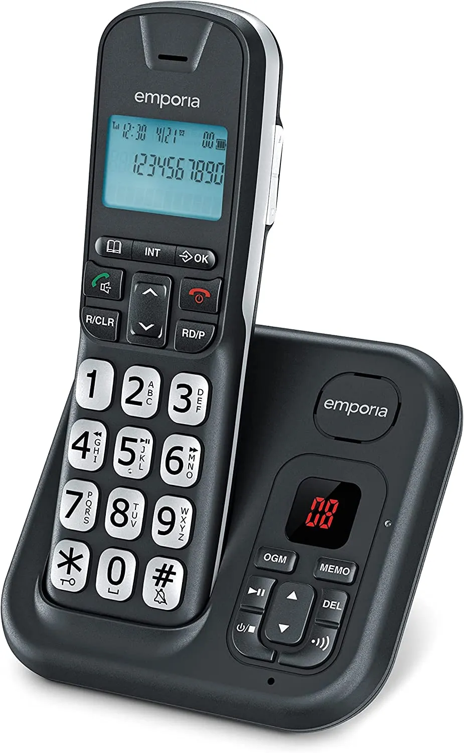 Emporia GD61AB Telefono Cordless DECT Nero con Segreteria