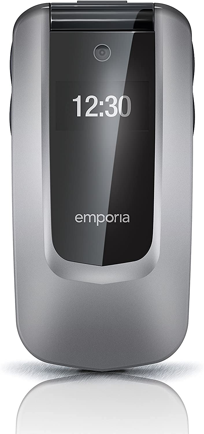 Emporia Comfort telefono conchiglia anziani grigio tasti grandi