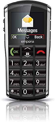 Emporia Pure Telefono per Anziani Nero con Tasto SOS