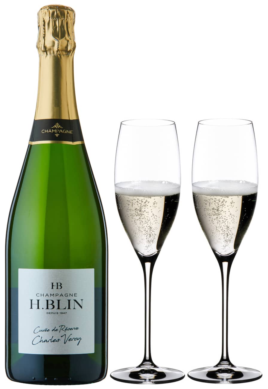 H. Blin Cuvée Réserve Cofanetto Champagne + Calici Riedel