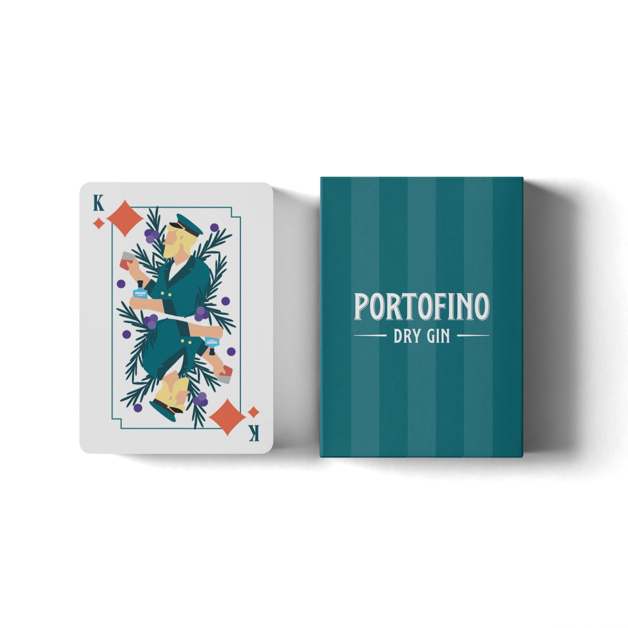 Portofino set 2 mazzi carte da gioco illustrate per burraco