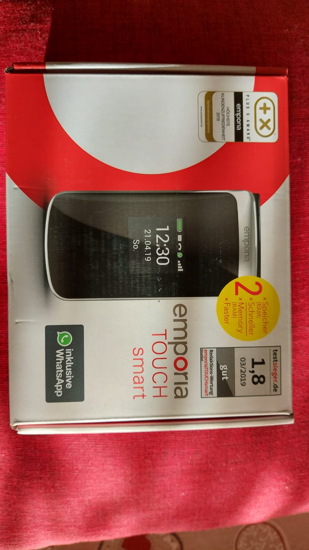 Emporia TOUCHsmart Smartphone per Anziani Nero 4G WhatsApp SOS
