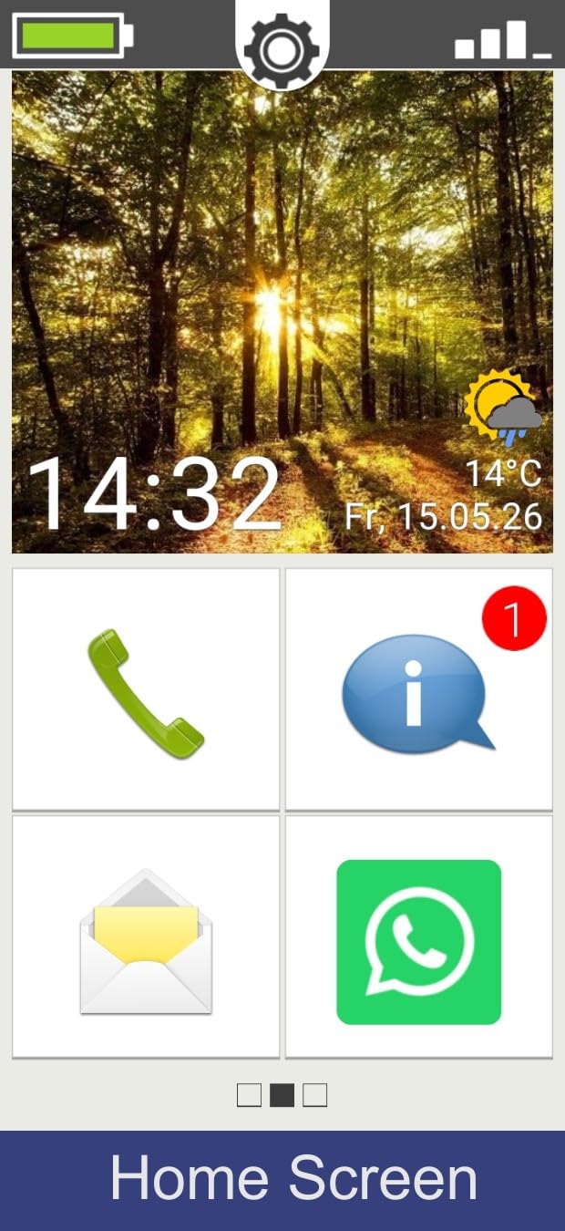 Emporia Smart.7lite Smartphone per anziani nero 128GB tasto SOS