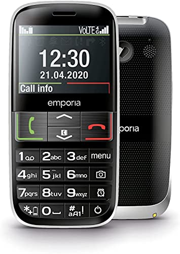 Emporia Active 4G Telefono per Anziani Nero