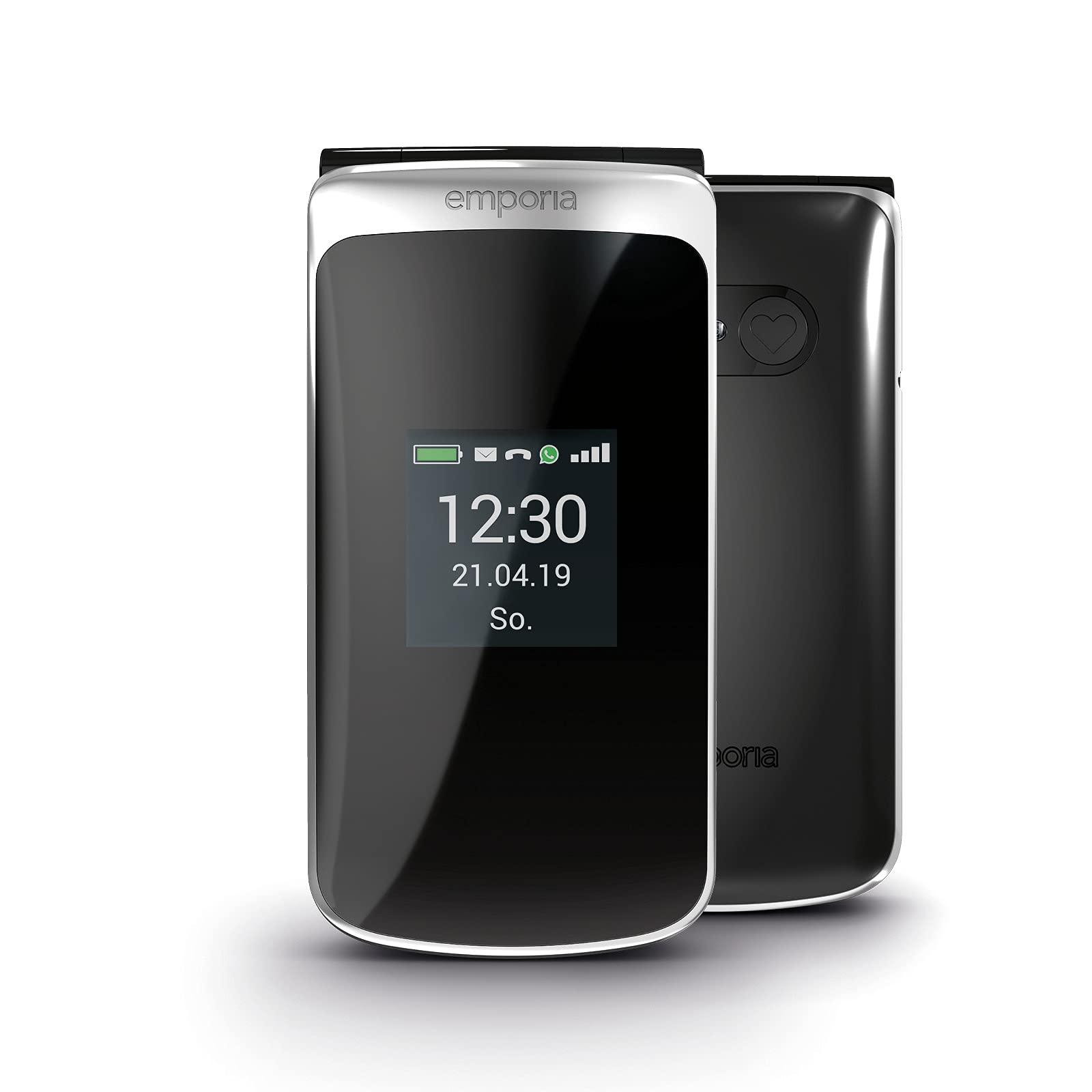 Emporia TOUCHsmart Smartphone per Anziani Nero 4G WhatsApp SOS