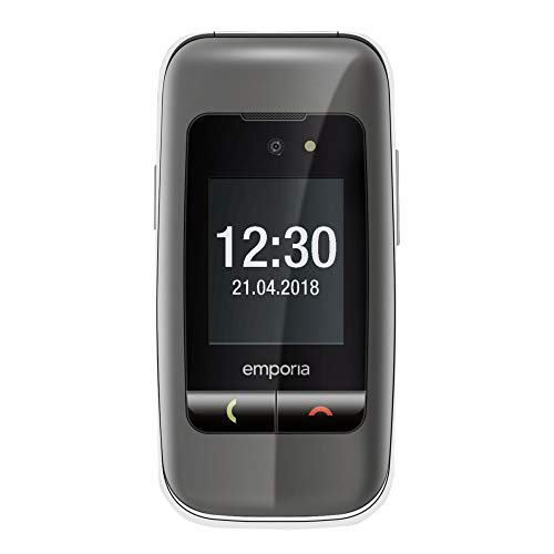 EmporiaOne telefono conchiglia grigio tasti grandi SOS