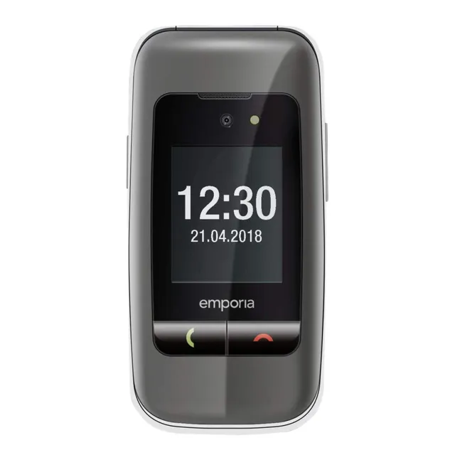 EmporiaOne telefono conchiglia grigio tasti grandi SOS
