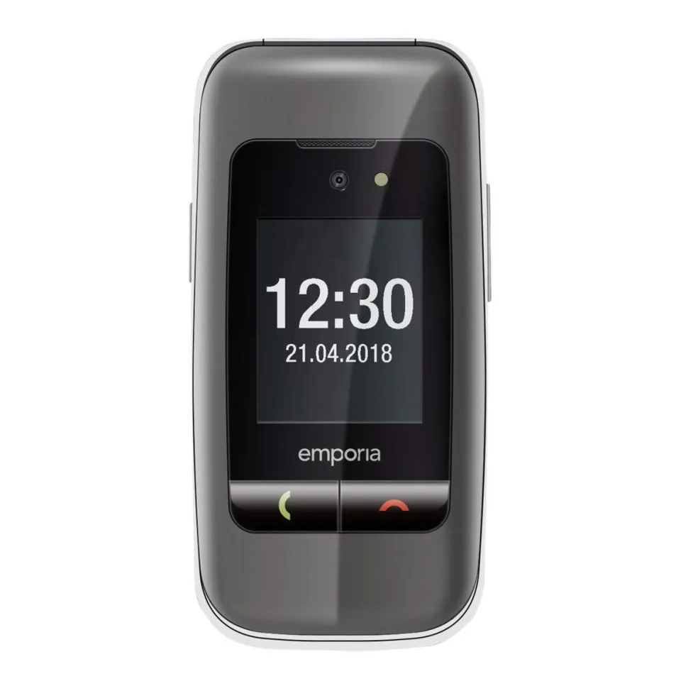 EmporiaOne telefono conchiglia grigio tasti grandi SOS