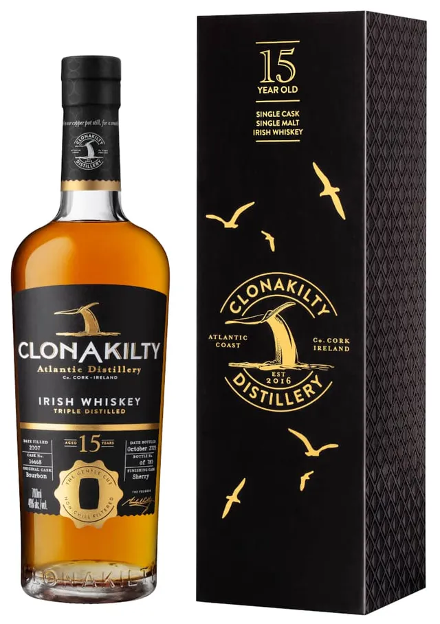 Clonakilty 15 Year Old Single Malt Whisky Irlandese Bourbon