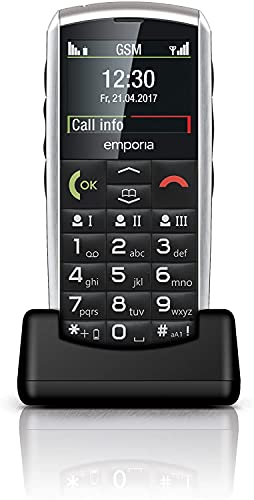 Emporia Classic telefono per anziani nero 2" SOS base ricarica