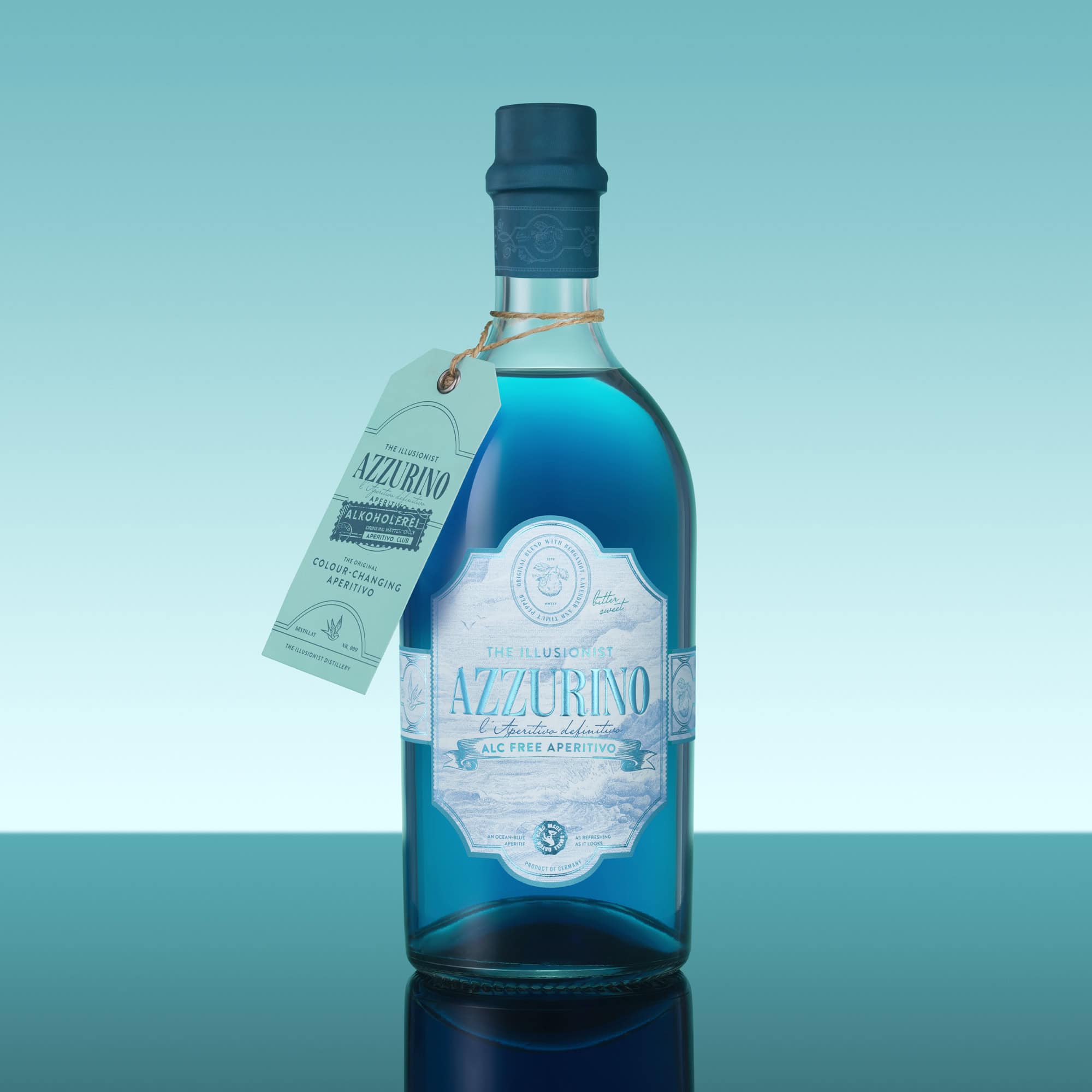 The Illusionist Azzurino aperitivo analcolico 6x70cl + 6 calici