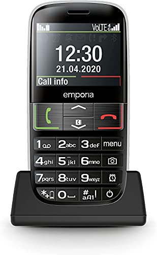 Emporia Active 4G Telefono per Anziani Nero