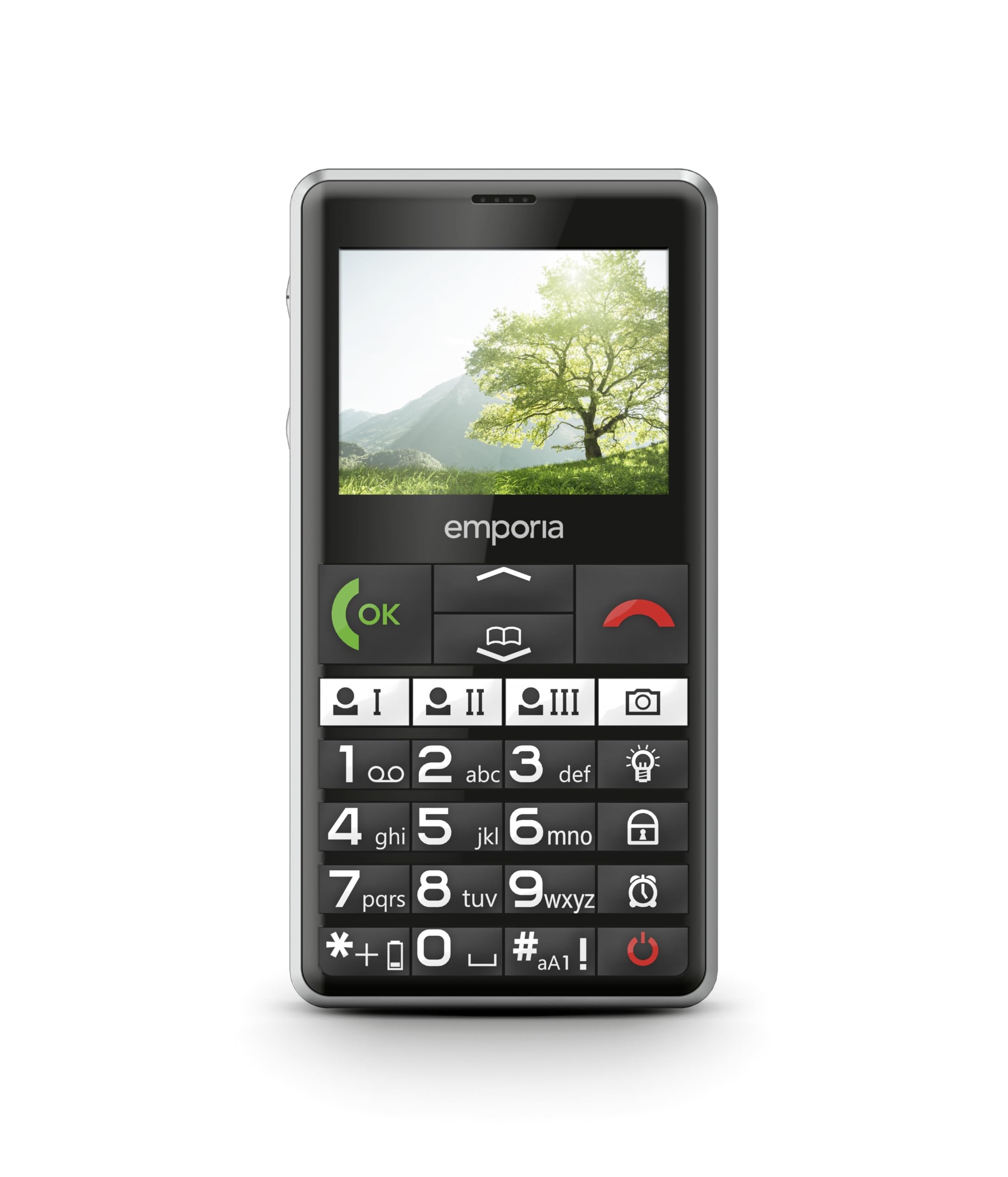 Emporia Pure LTE Telefono per Anziani Nero 4G SOS