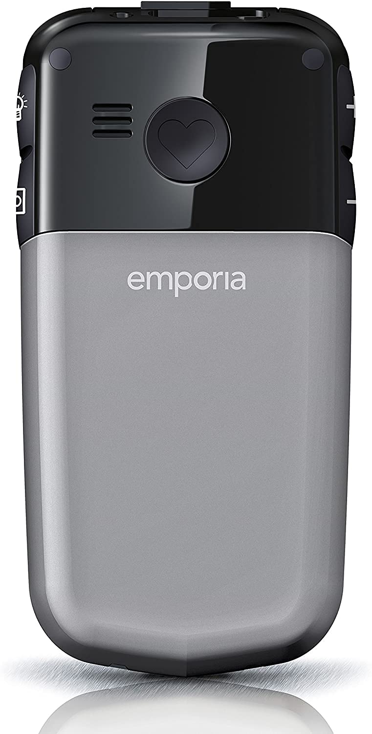 Emporia Comfort telefono conchiglia anziani grigio tasti grandi