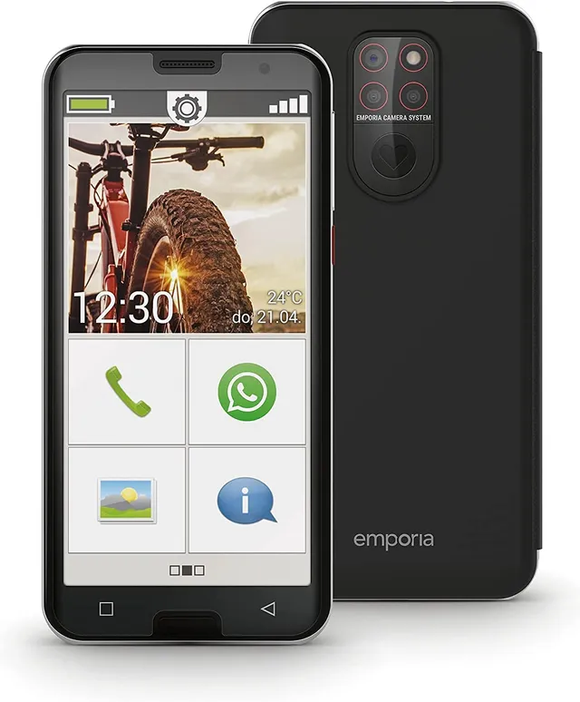 Emporia Smart 5 smartphone anziani nero 32GB display 5.5