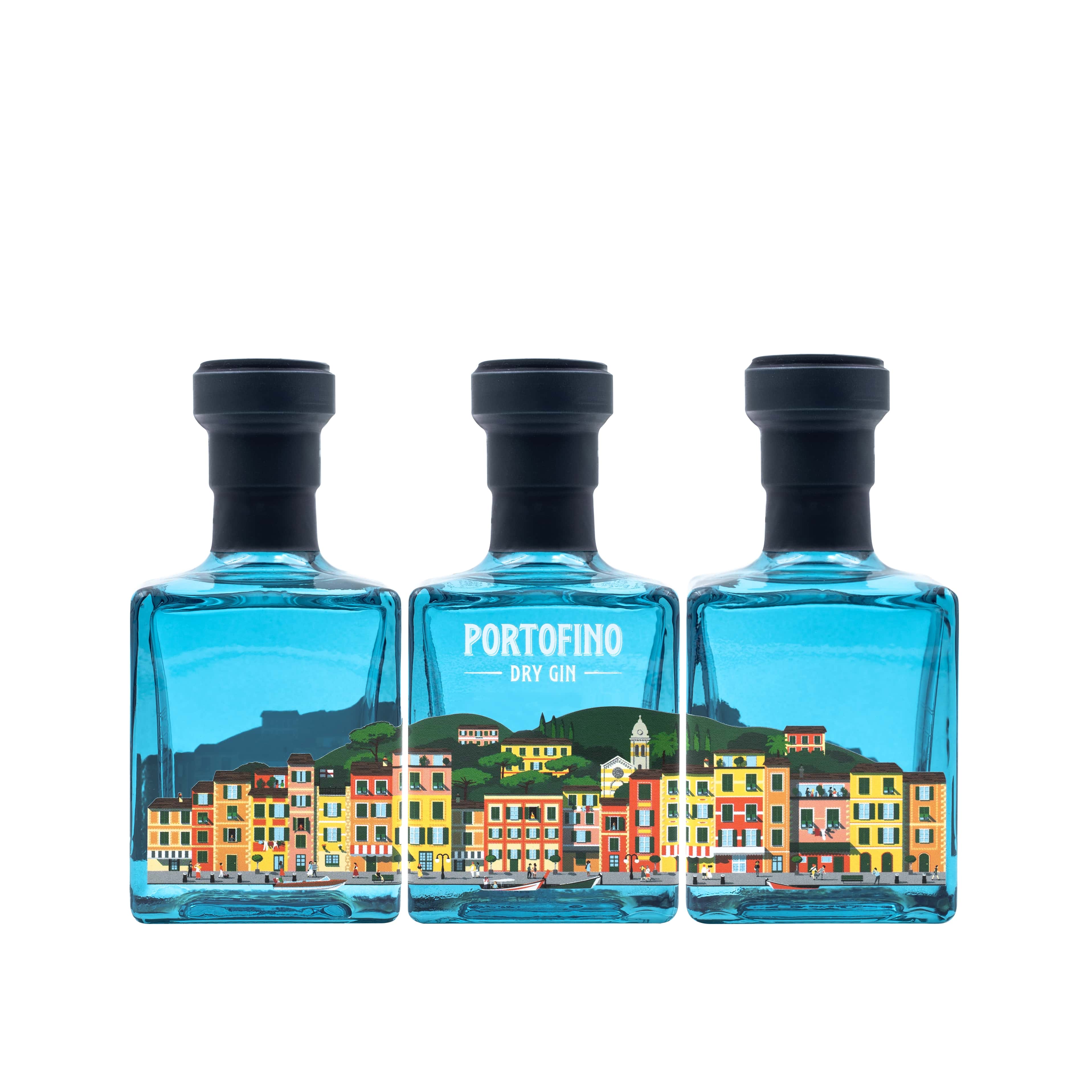 Portofino Gin Panorama Set Dry Gin 3x100 ml 21 Botaniche
