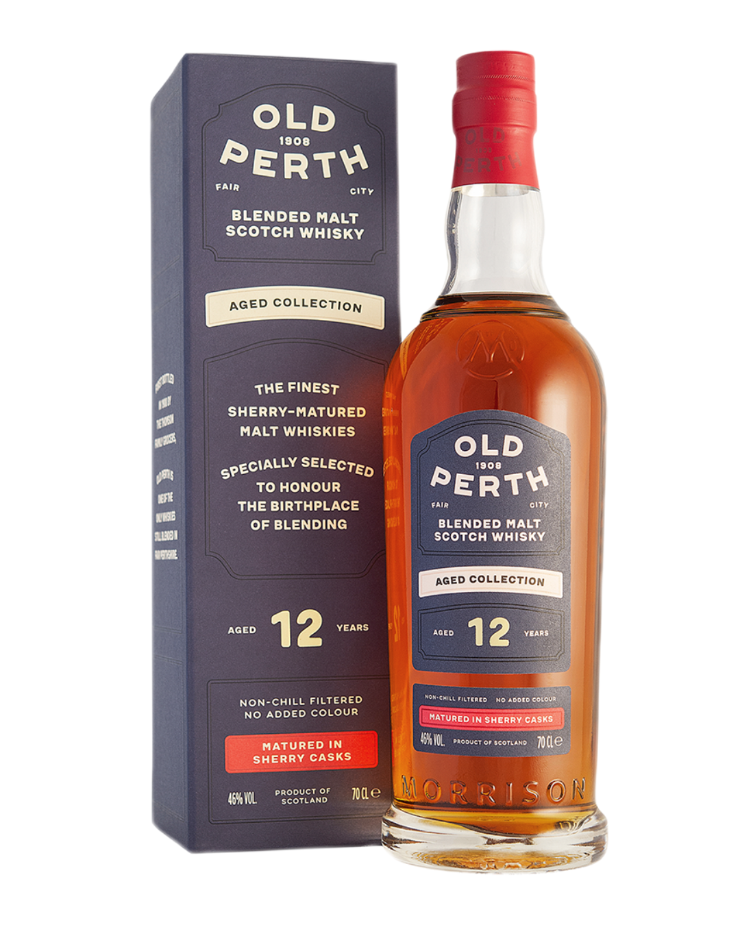 Old Perth 12 Anni Blended Malt Whisky Scozzese Bottiglia