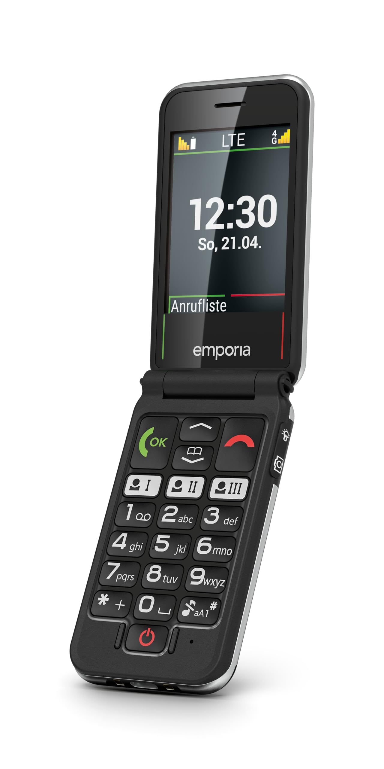 Emporia JOY-LTE Telefono Conchiglia 4G Rosso Display 2,8"