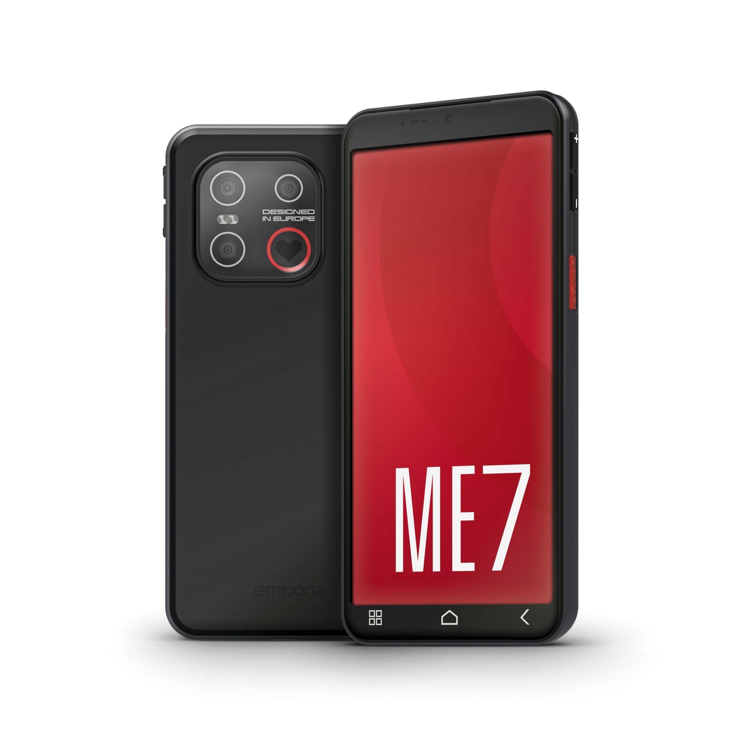Emporia ME7 Smartphone per Anziani Nero 128GB SOS IP54