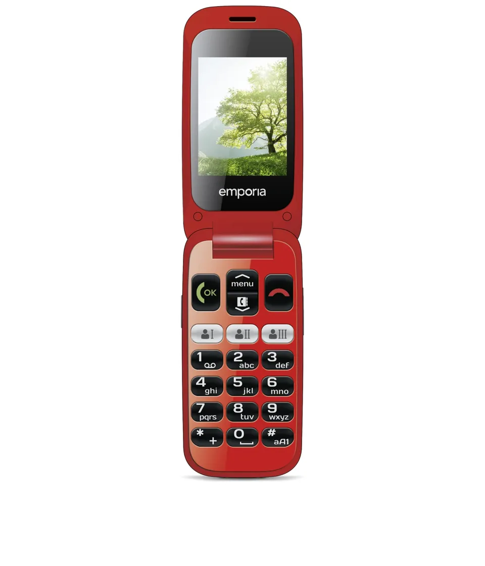 Emporia ONE V200 Telefono pieghevole 2MP nero rosso